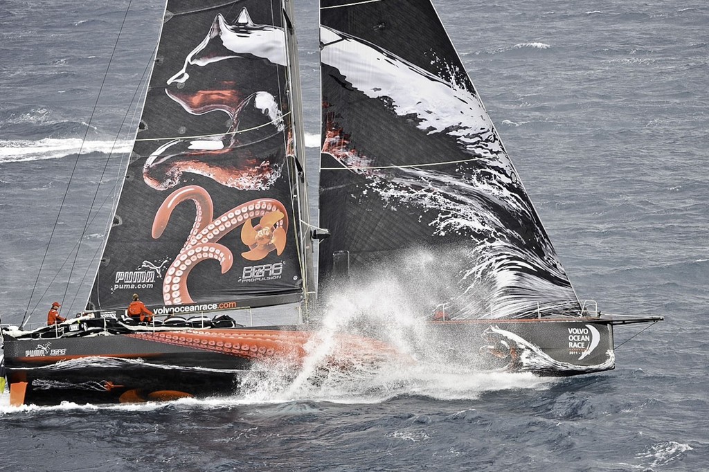 PUMA Ocean Racing powered by BERG at the start of leg 1 of the Volvo Ocean race 2011-12 from Alicante, Spain © Paul Todd/Volvo Ocean Race http://www.volvooceanrace.com